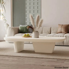 Rakiburn 51’’ Modern Minimalist Double Leg Solid Wood Rectangular Coffee And Center Table