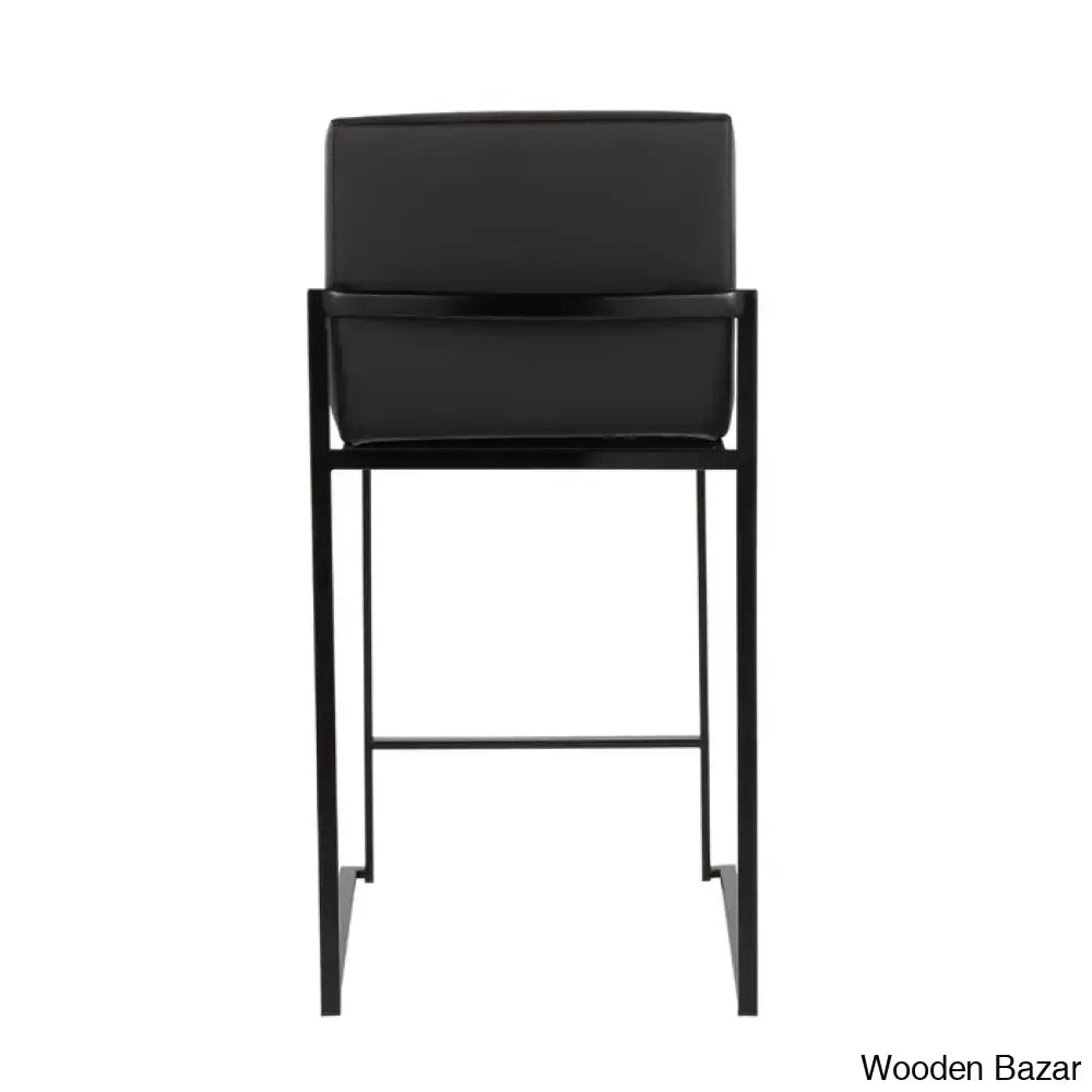 Rakowskiz Swivel Upholstered Counter And Bar Stool With Metal Frame (Set Of 2)