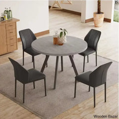 Ranjiosh 35.4’’ Round Dining Table Set | Sleek Modern Kitchen For 4People