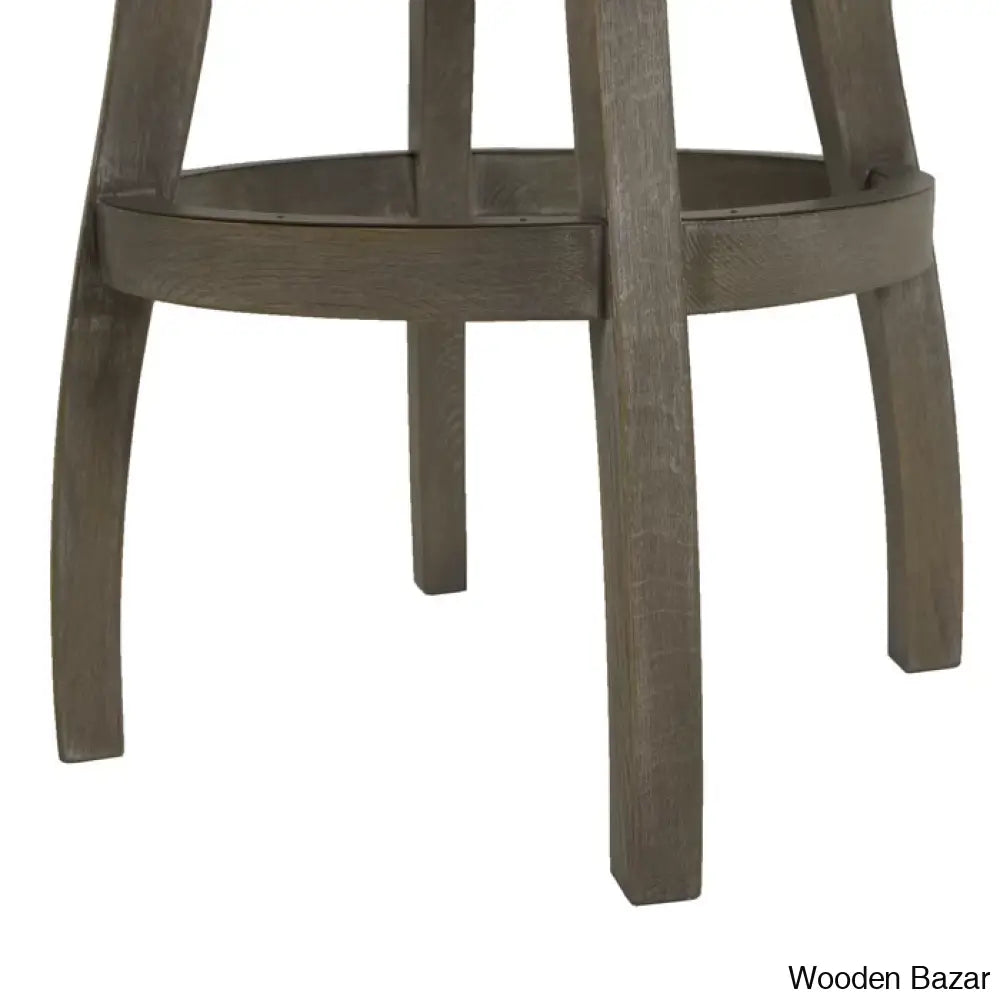 Ranksv Swivel Modern Counter & Bar Stool Set Of 2 - Wooden Bazar