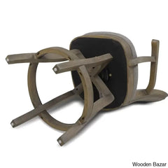 Ranksv Swivel Modern Counter & Bar Stool Set Of 2 - Wooden Bazar