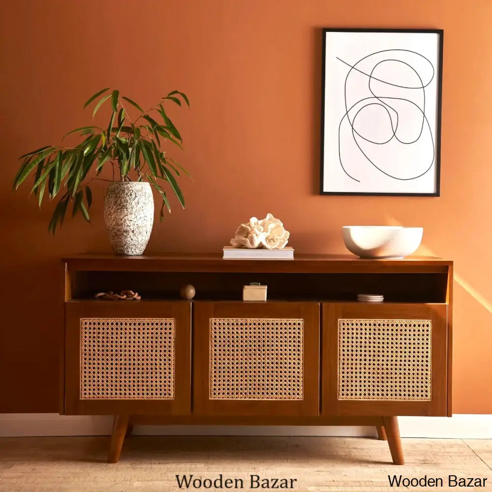 rattan tv unit - Wooden Bazar