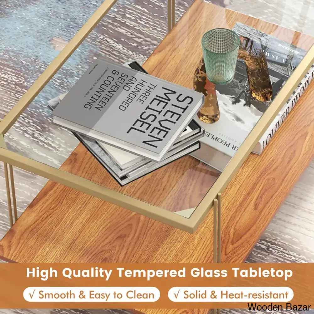 Raynhaml Glass Top Coffee And Center Table