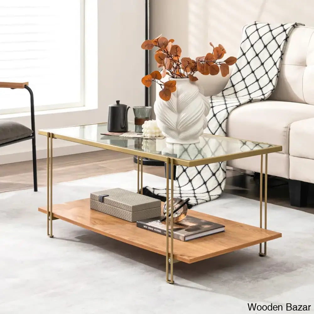 Raynhaml Glass Top Coffee And Center Table