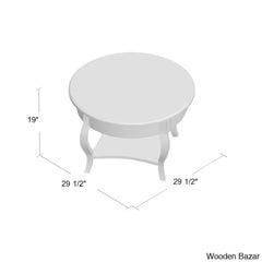 Razeen Round Solid Wood Coffee And Center Table