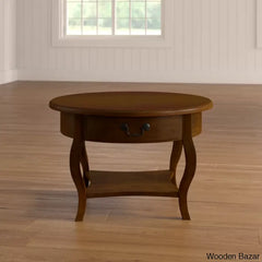 Razeen Round Solid Wood Coffee And Center Table