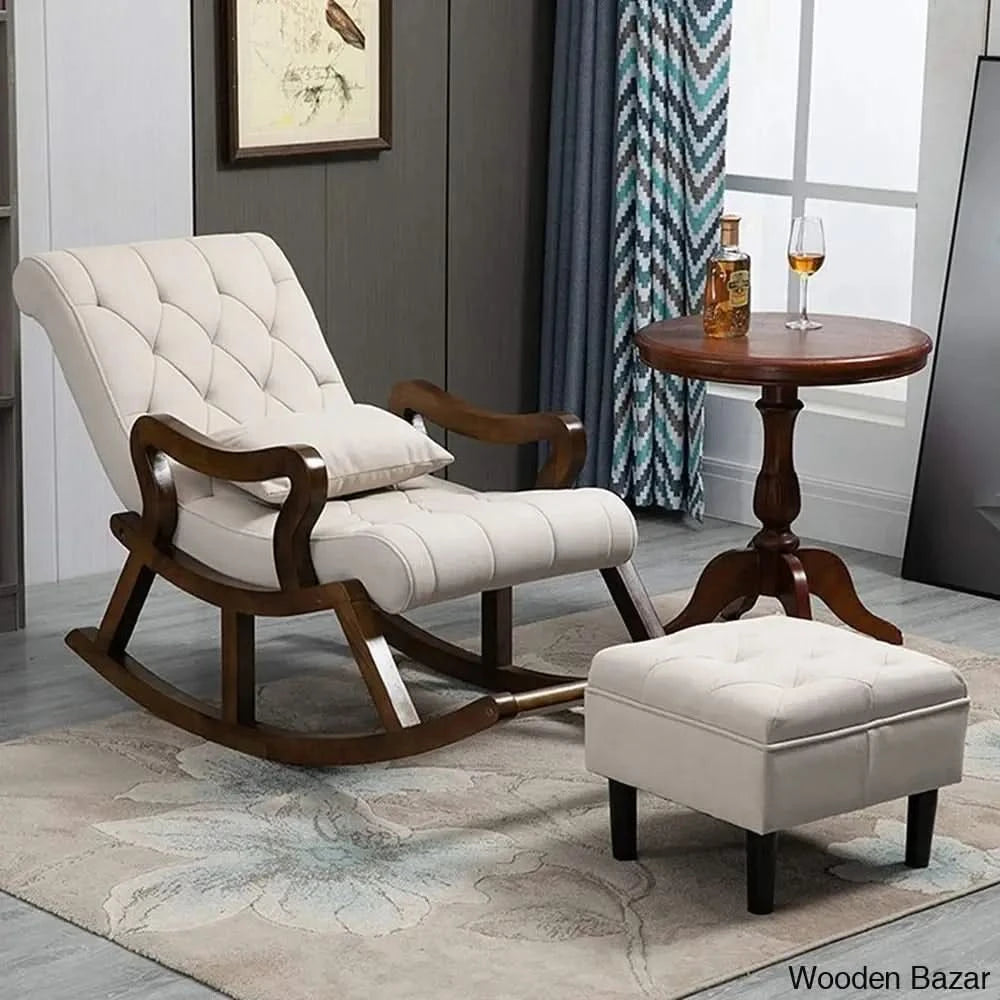 Foot Rest Rocking Wood Rocking Chair with Footrest: Buy Ruggustóll Recliner Teak Wood Rocking ...