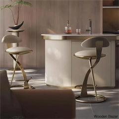 Reco Upholstered Counter And Bar Stool With Metal Frame (Set Of 2)