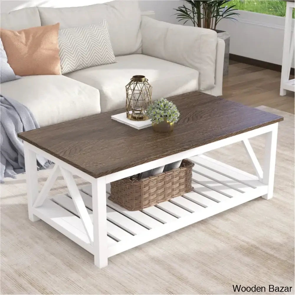 Red Barel Coffee And Center Table White