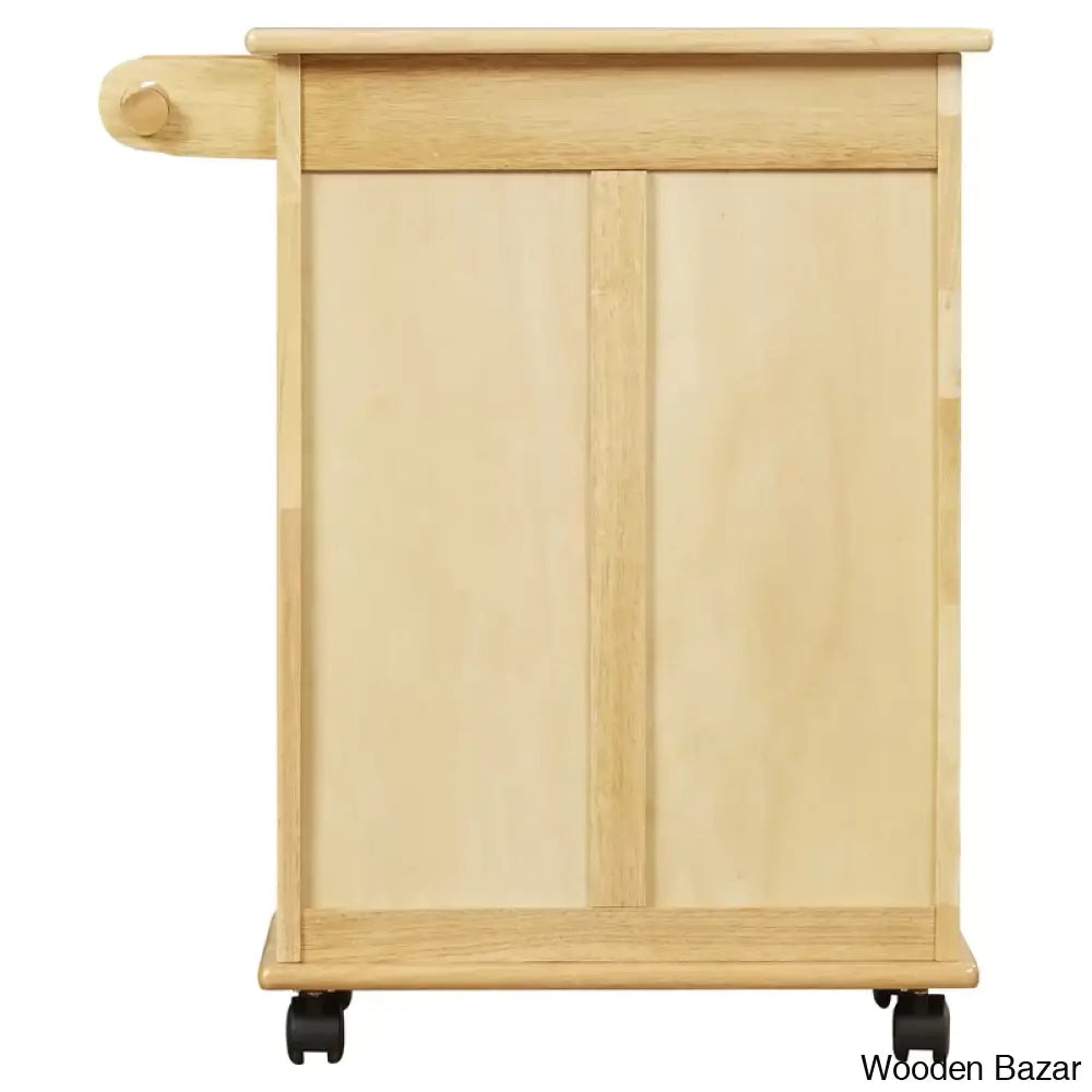 Richand Solid Wood Kitchen Cart Trolley Cart Cabinet Kitchen Island With Storage