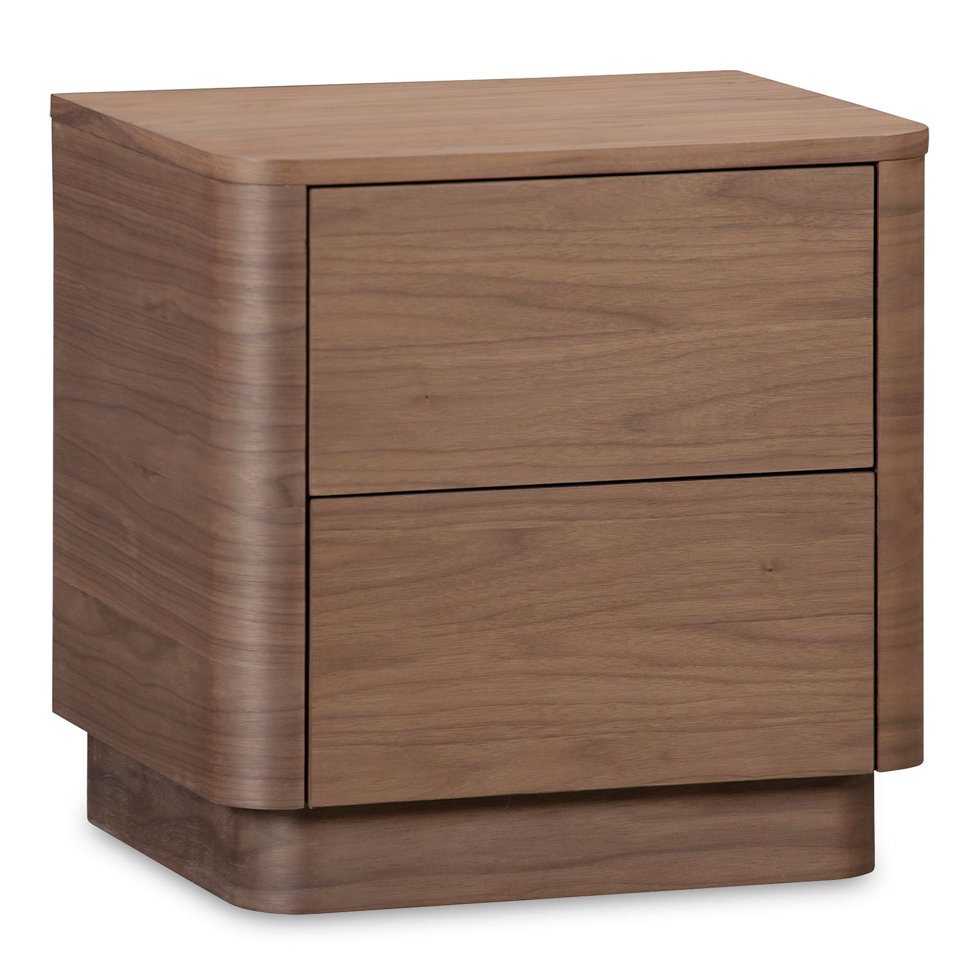 Corex Curved Oak Pedestal Bedside table - Wooden Bazar