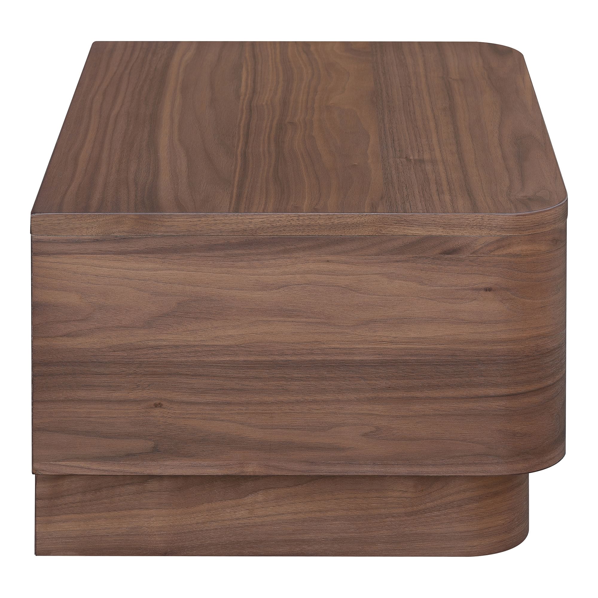 Javvy Curved Oak Pedestal Nightstand - Wooden Bazar