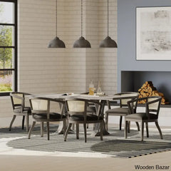 Ringo Modern 6 Seater Extendable Trestle Dining Set