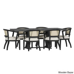 Ringo Modern 6 Seater Extendable Trestle Dining Set