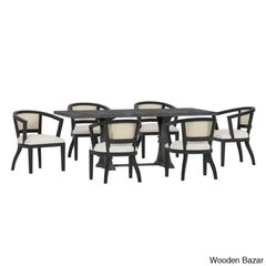Ringo Modern 6 Seater Extendable Trestle Dining Set