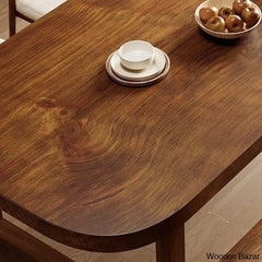 Rob 6 Seater Modern Solid Wood Double Pedestal Dining Set