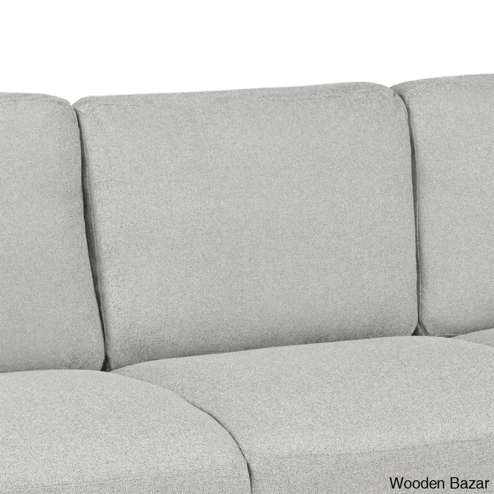 Rodriguez Light Gray 3-Seat Sofa & Loveseat Chair Set - Wooden Bazar