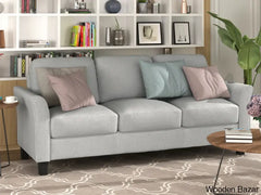 Rodriguez Light Gray 3-Seat Sofa & Loveseat Chair Set - Wooden Bazar 3 Seater