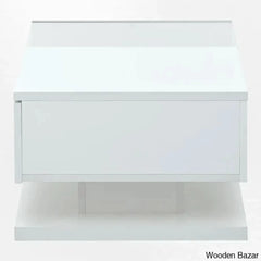 Rondellea Coffee And Center Table With Storage Modern Tempered Glass