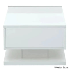 Rondellea Coffee And Center Table With Storage Modern Tempered Glass