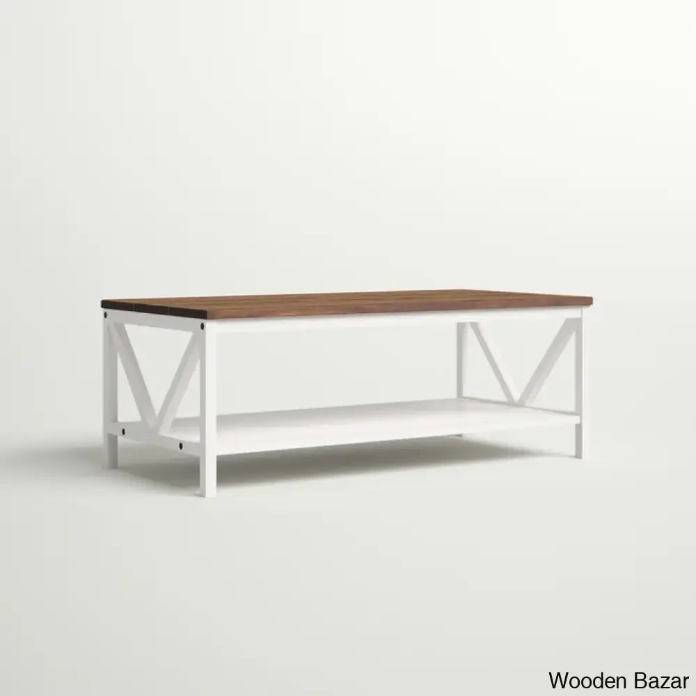 Rosa Solid Wood Top Coffee And Center Table