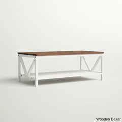 Rosa Solid Wood Top Coffee And Center Table