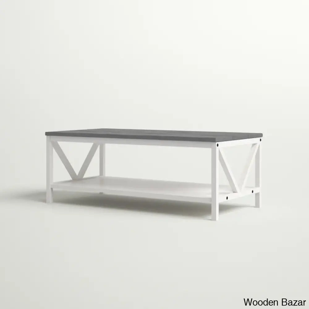 Rosa Solid Wood Top Coffee And Center Table