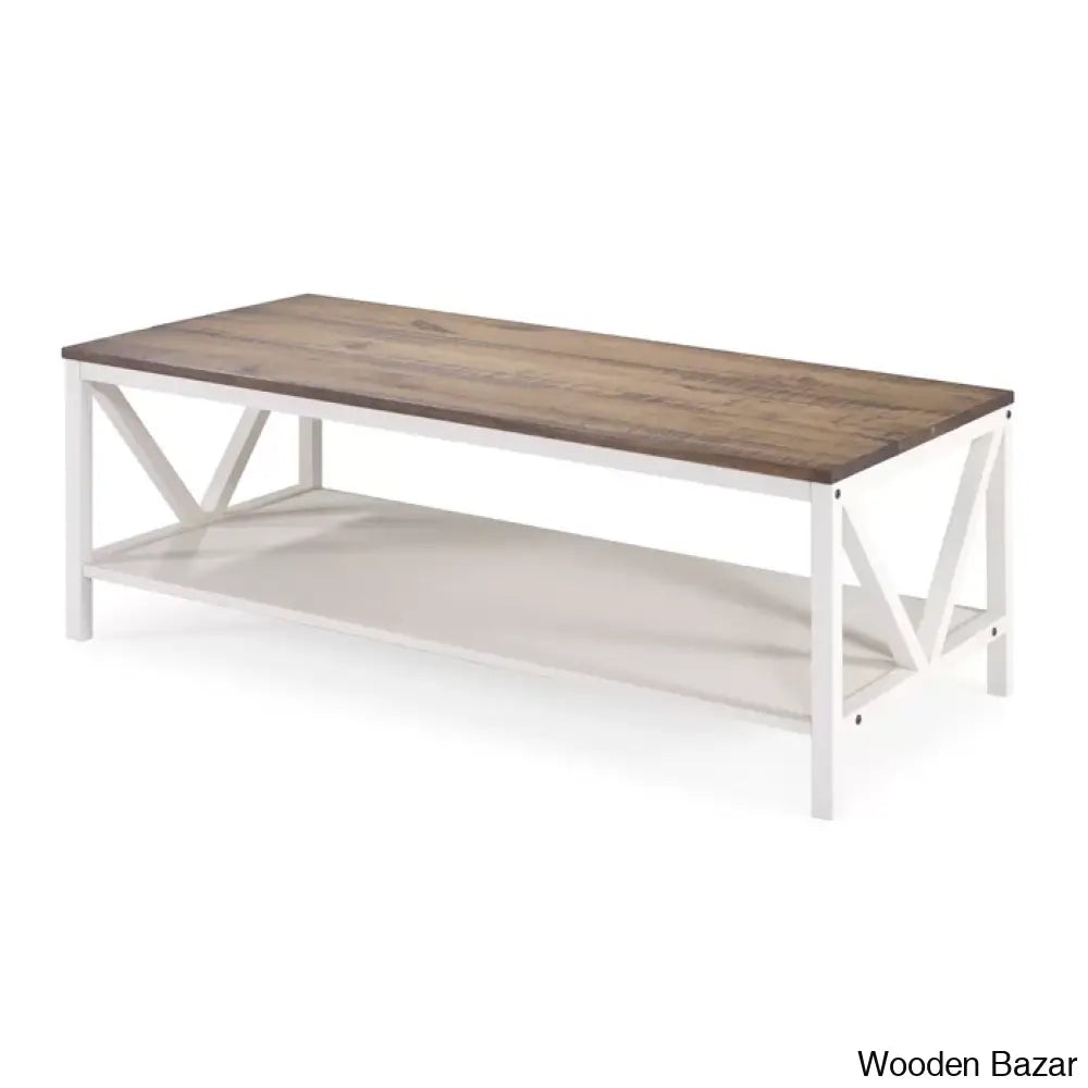 Rosa Solid Wood Top Coffee And Center Table