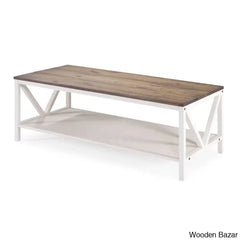 Rosa Solid Wood Top Coffee And Center Table