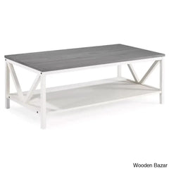 Rosa Solid Wood Top Coffee And Center Table