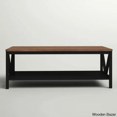 Rosa Solid Wood Top Coffee And Center Table