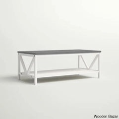 Rosa Solid Wood Top Coffee And Center Table