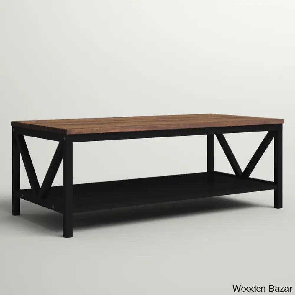 Rosa Solid Wood Top Coffee And Center Table