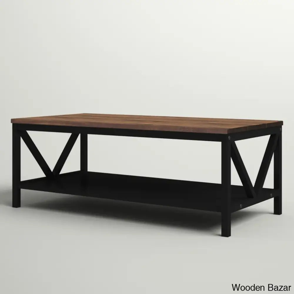 Rosa Solid Wood Top Coffee And Center Table