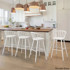 Rosamariae Swivel Solid Wood Counter And Bar Stool (Set Of 4)