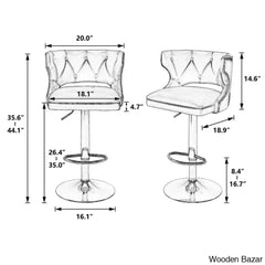 Rosdorf Swivel Adjustable Height Counter And Bar Stool (Set Of 2)