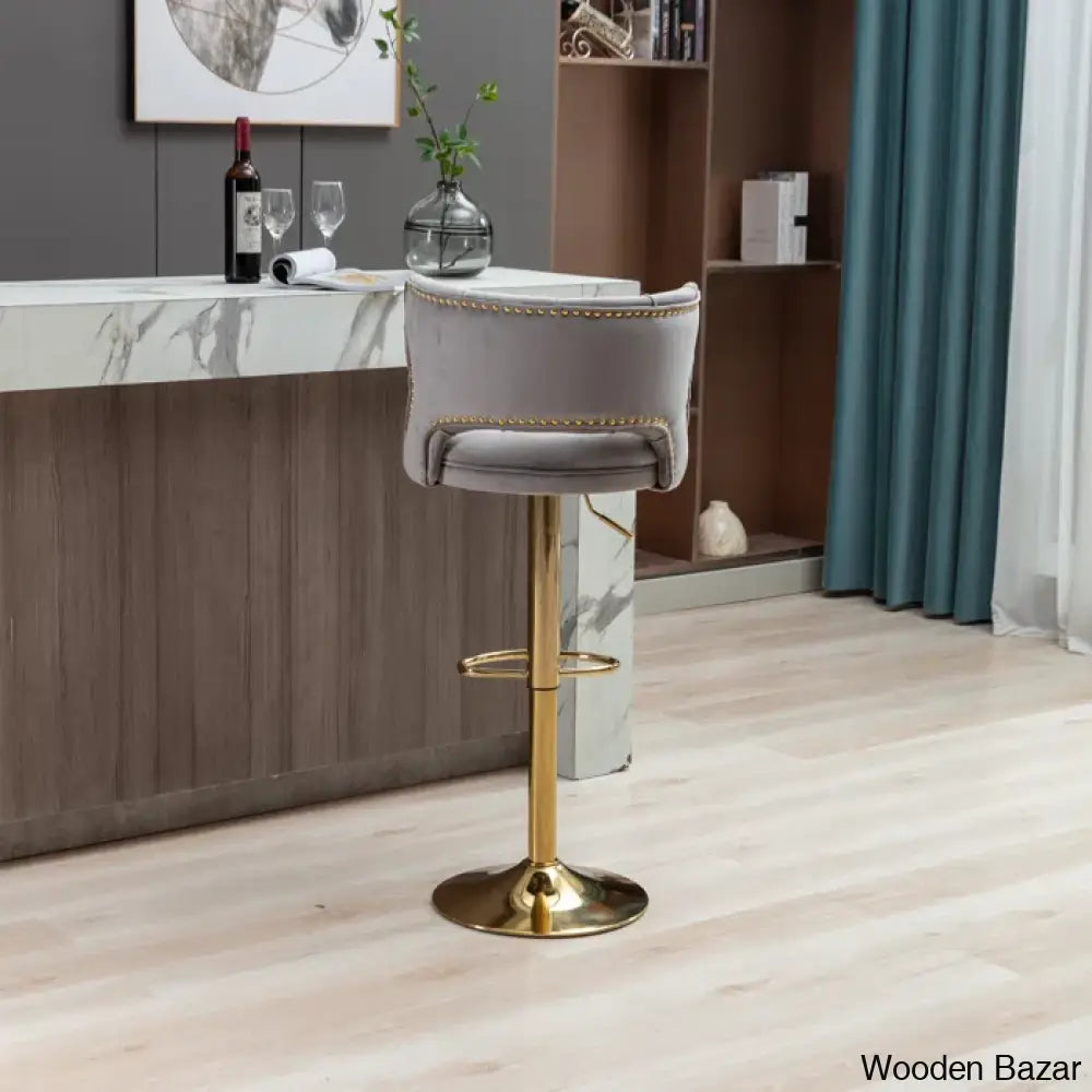 Rosdorf Swivel Adjustable Height Counter And Bar Stool (Set Of 2)