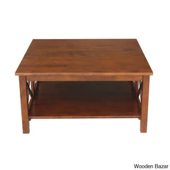 Rossitano Solid Wood Coffee And Center Table