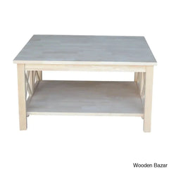 Rossitano Solid Wood Coffee And Center Table