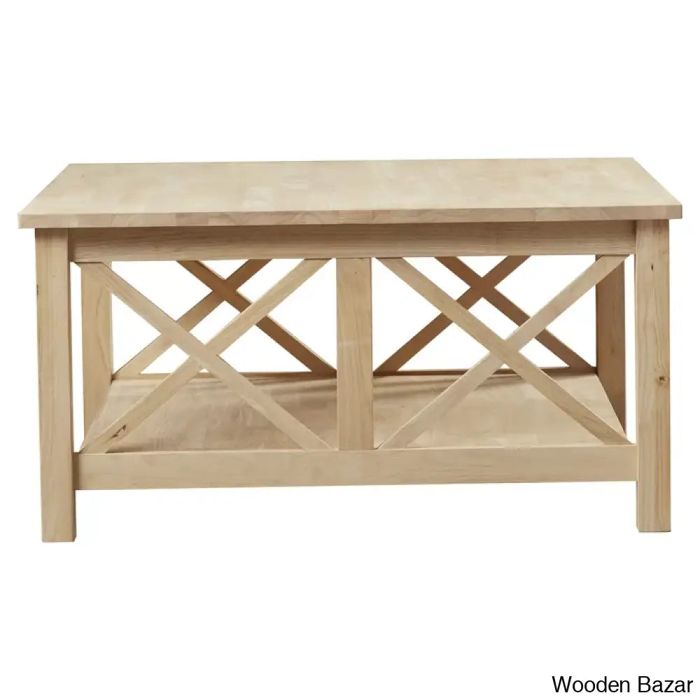 Rossitano Solid Wood Coffee And Center Table