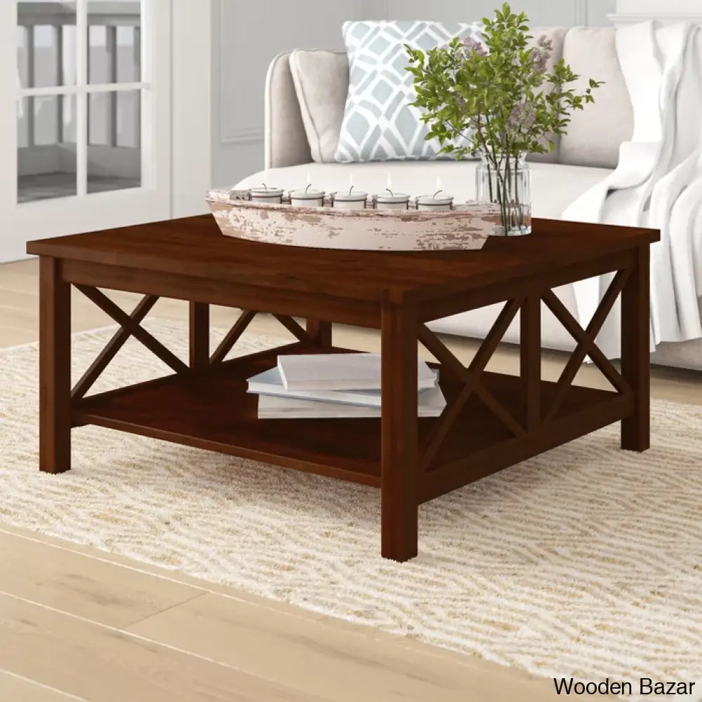 Rossitano Solid Wood Coffee And Center Table