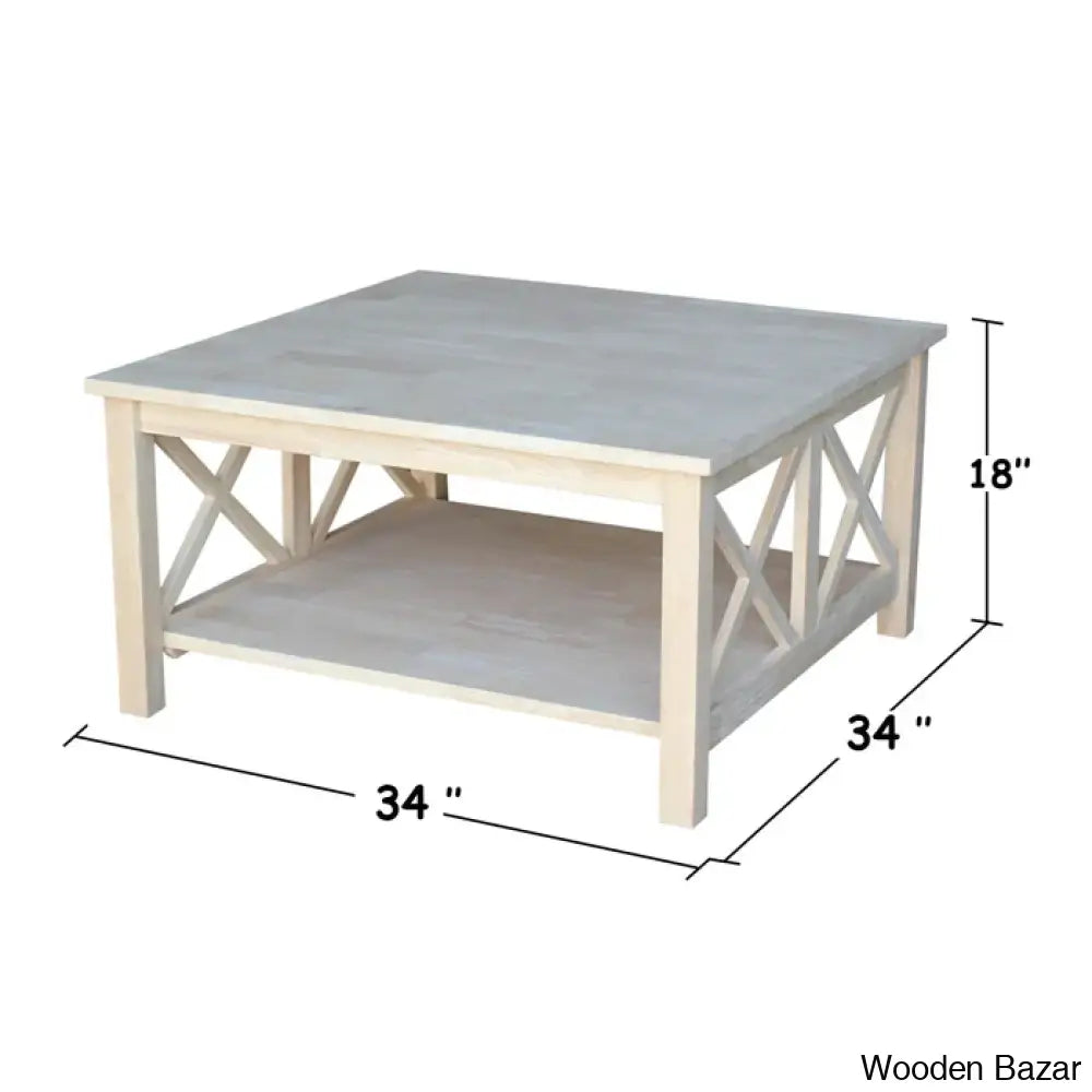 Rossitano Solid Wood Coffee And Center Table