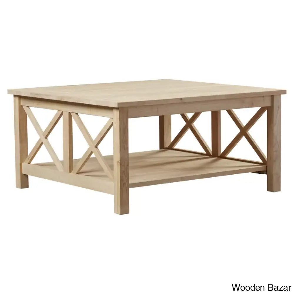 Rossitano Solid Wood Coffee And Center Table