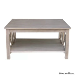 Rossitano Solid Wood Coffee And Center Table