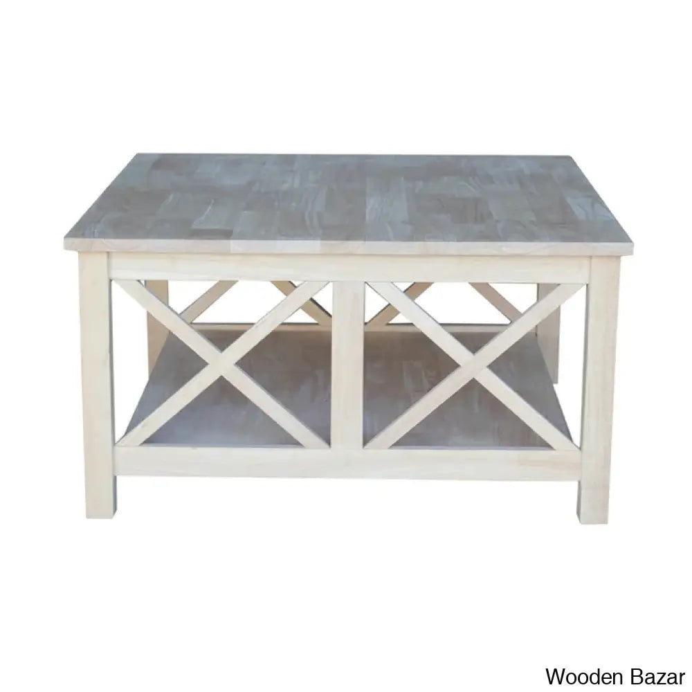 Rossitano Solid Wood Coffee And Center Table