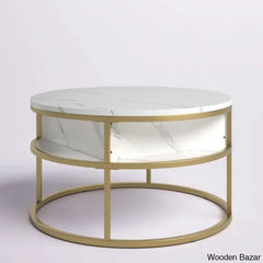 Rothwell Lift Top Extendable Round Frame Coffee Table With Storage And Center