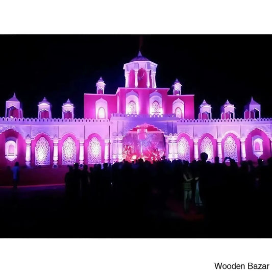 Royal Grand Fiber Stage For Wedding Decoration - Wooden Bazar