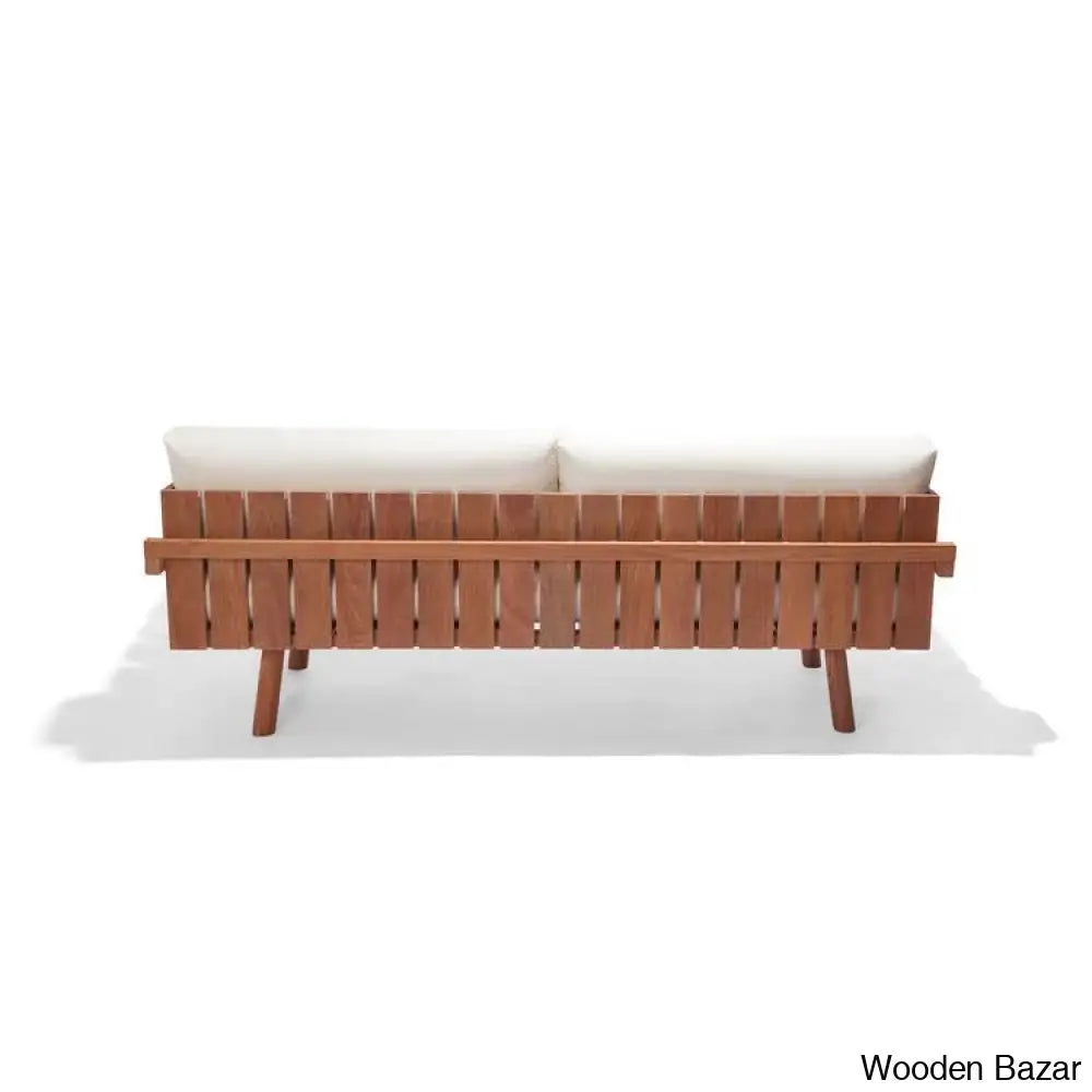 Ruby Solid Wood 3-Seater Couch With Timeless Comfort And Durability In A Stylish Design