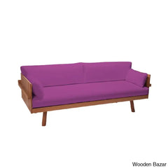 Ruby Solid Wood 3-Seater Couch With Timeless Comfort And Durability In A Stylish Design Pink