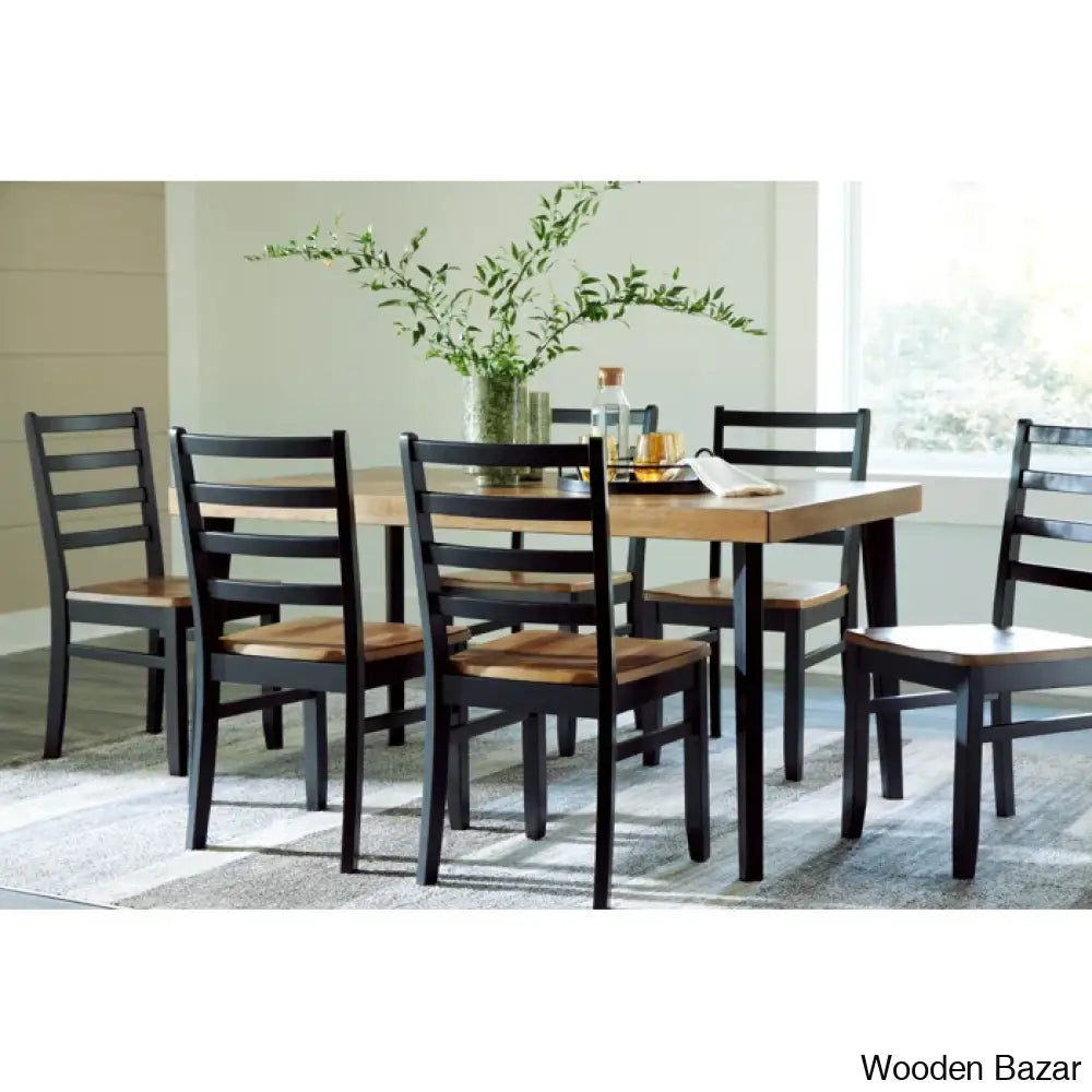 Rustorn 6 Seater New Dining Table Set (Of 7 Piece) - Wooden Bazar